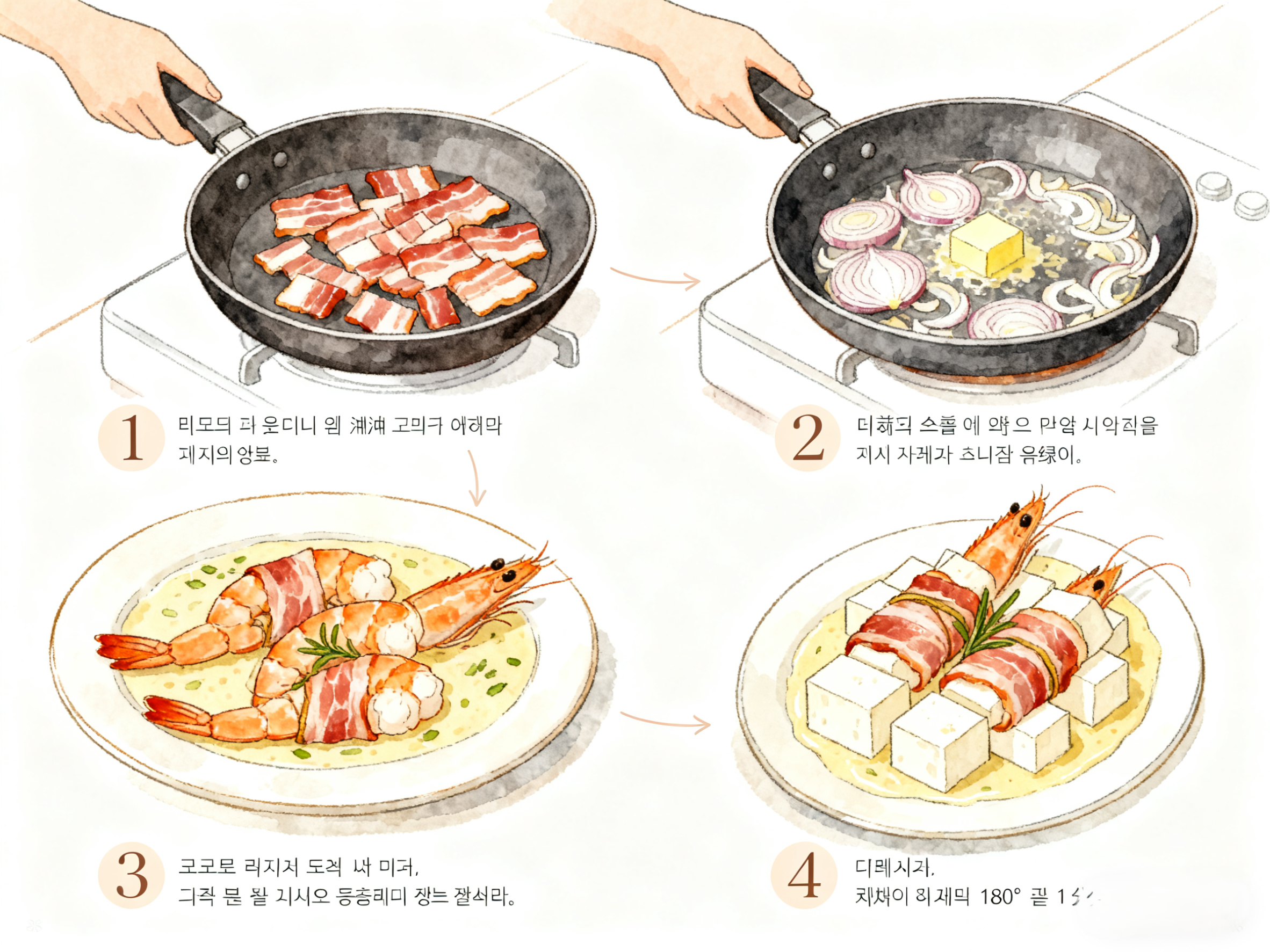 요리 과정 포스터-AI 생성 이미지